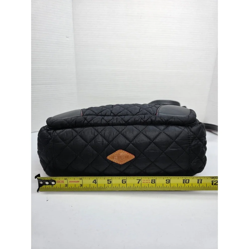 MZ Wallace‎ Crosby Black Quilted Nylon Tote, Shoulder Bag Convertible Crossbody - Picture 6 of 7